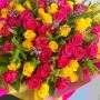 Buy Fresh Pink and Yellow Rose Bouquet for Any Occasion