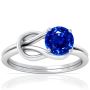 What is a Round sapphire puzzle engagement ring?
