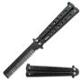 Practice Black Metal Butterfly Trainer Knife Blade Comb Brus