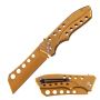 Golden Switchblade Automatic Metal Cleaver Blade Knife