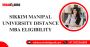 Sikkim manipal university distance mba eligibility
