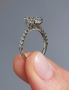 2ct Oval Cathedral U Prong Band Lab Grown Diamond Engagement