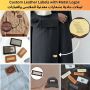 Custom Leather Labels with metal Logo 