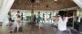 Aerial yoga in Indonesia