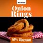 🎉 Enjoy 10% OFF on our Golden Onion Rings! 🎉