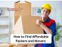 How to Find Affordable Packers and Movers - Movingoo