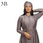 Femme Burkini Taupe – Modest zwemkleding met lange mouwen
