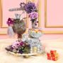 Silver Shimmer & Lavender | Gifting tray | Glass vase | Gift