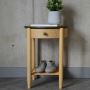 Bevis Oak Wood Drawer Bedside – Timeless Elegance by Nismaay