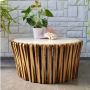 Elevate Your Living Space with the Bryan Oak Wood & Marble T