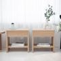 Garin Oak Wood Bedside: Natural Elegance for Your Space