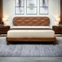 Aase Walnut Wood Bed – Elegance Redefined by Nismaaya Decor