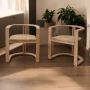 Jordan Oak Wood Arm Chair – Elegant Craftsmanship for Your H