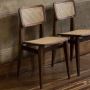 Acorn Walnut Wood & Rattan Dining Chair – A Blend of Style a