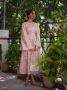 Buy Pink Elegant Flare Cotton Printed Dress For Women By Odh
