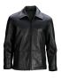 Men's leather sports jacket with hood