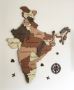 Express Your Roots with a Handcrafted India Map Wooden Wall