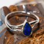 DARK SEA STERLING SILVER AUSTRALIAN OPAL RING