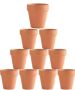 10x 6cm Clay Ceramic Flower Pots with Drainage 
