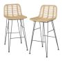 Gardeon 2 Piece Outdoor Bar Stools Wicker Dining RattanChair