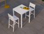 Halki Outdoor High Bar Table – Matt White – 77 x 77cm
