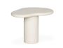 Maru Side Table – Latte White: Stylish Outdoor Elegance