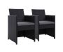 Stylish Gardeon Outdoor Dining Chairs with Wicker Cushions