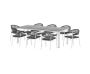 Elegant Gardeon Outdoor Dining Set –9-Piece White Perfection