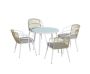 Stylish Gardeon 5-Piece Outdoor Dining Set – White