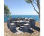 8PC Outdoor Dining Set Wicker Table & Chairs-Grey