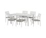 Elegant Gardeon Outdoor Dining Set - 7-Piece White Aluminum