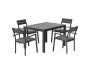 Stylish Gardeon 5-Piece Outdoor Dining Set - Black