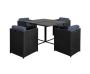  Stylish Gardeon 5-Piece Outdoor Wicker Dining Set - Black