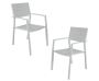 Percy 2pc Outdoor Dining Set - White Aluminium Frame