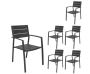 Percy 4pc Outdoor Dining Set Aluminium Frame, Grey