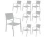 Percy 8pc Outdoor Dining Set - Aluminium Frame, White