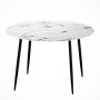 Elegant Artiss Round Marble-Effect Dining Table – 110CM