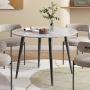 Elegant Round MDF Marbling Dining Table – Stylish & Durable