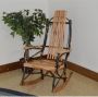 A&L Furniture Co. Amish Bentwood 7-Slat Hickory Rocking Chai