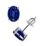 Purchase Oval Cut Blue Sapphire Stud Earrings – 1.30cttw | G