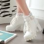 High Heel Lace-up Platforms Women’s Motorcycle Boots,NEW