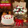 Christmas Flowers with Cake
