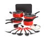 Bella 17-Pc. Cookware Set - Red
