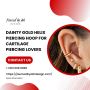 Dainty Gold Helix Piercing Hoop for Cartilage Piercing Lover