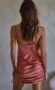 Buy Online Kiki Cowl Neck Slip Dress In Rust .