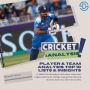 Cricket Analysis | Player & Team Analysis, Top 10 lists & In