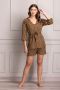 Leopard Print Rayon Night Suit For Women with Robe - Private