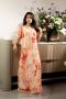 Buy Orange Printed Double Chiffon Nighty For Women Online By