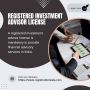Apply for Registered Investment Advisor License with Registr