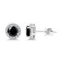 Natural Black Onyx Diamond Earrings for Women